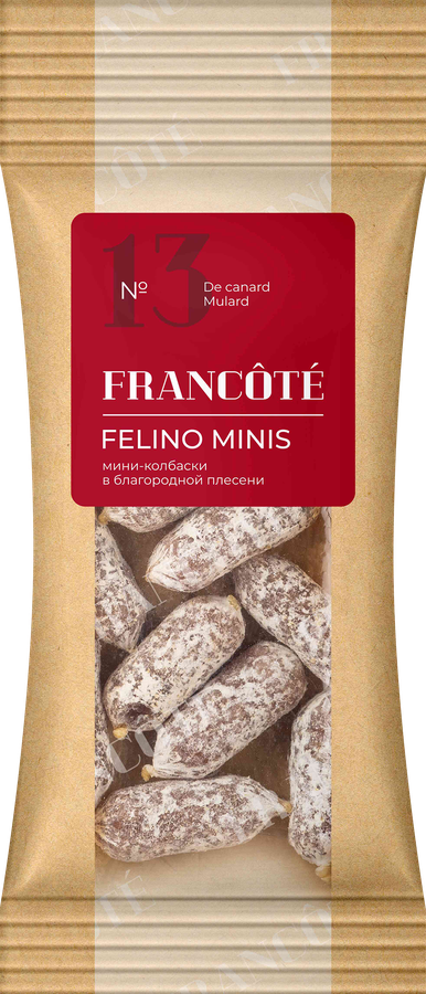Колбаски сыровяленые FRANCOTE Фелино мини с благородной плесенью, 60г