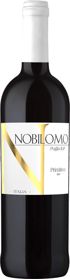 Вино NOBILOMO Primitivo Апулья сортовое красное сухое, 0.75л