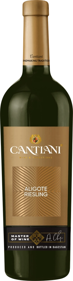 Вино CANTIANI Алиготе Рислинг Рейнский белое сухое, 0.75л