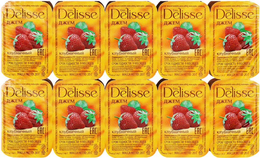 ДжемDELISSEКлубника,20х20г