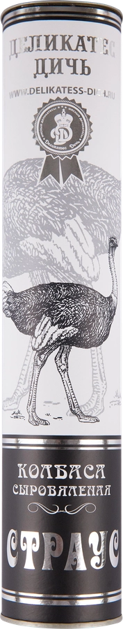 Колбаса сыровяленая ДЕЛИКАТЕС ДИЧЬ Страус, 230г