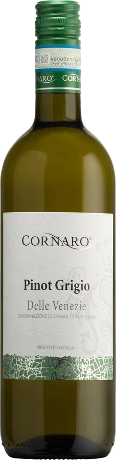 Вино CORNARO Pinot Grigio delle Venezie сортовое ординарное белое сухое, 0.75л