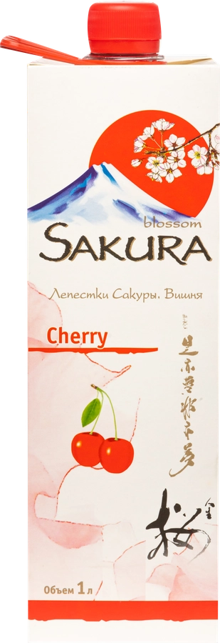 Продукция плодовая алкогольная ЛЕПЕСТКИ САКУРЫ Вишня полусладкая, 1л