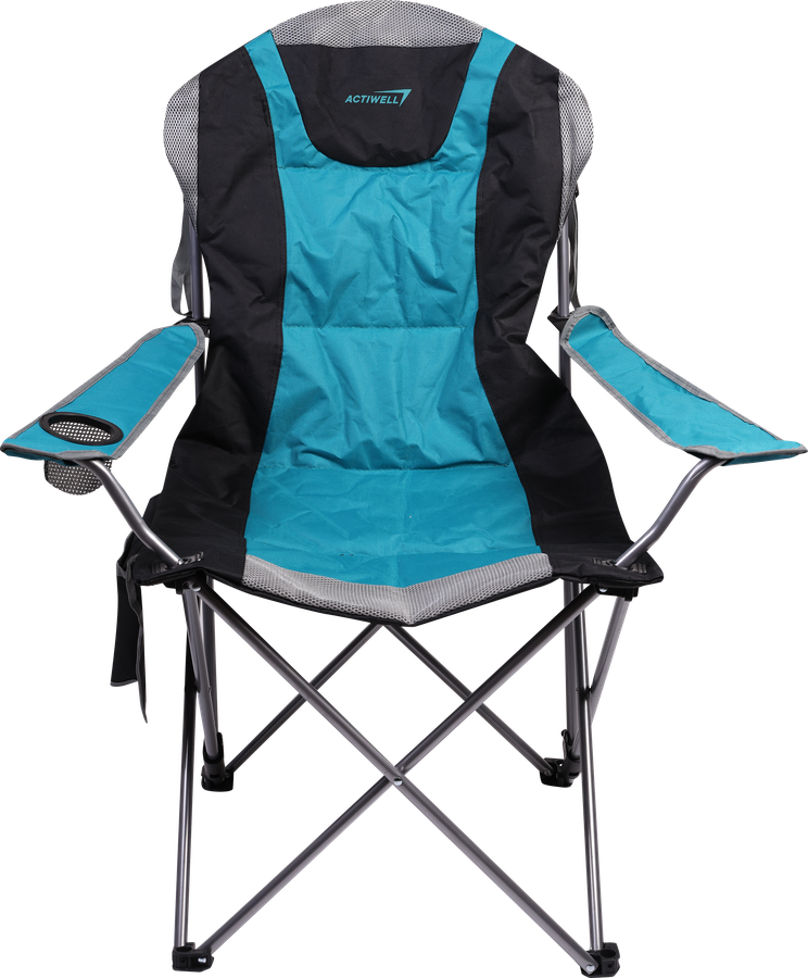 Кресло складное для пикника ACTIWELL 59х59х105см до 120кг усиленное регулируемое, с подстаканником, Арт. MU050103-1
