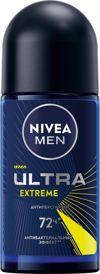 Дезодорант-антиперспирант роликовый мужской NIVEA Men Ultra extreme, 50мл