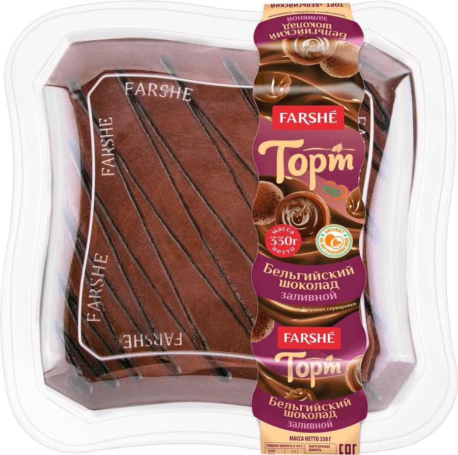 Торт FARSHE Бельгийский шоколад, заливной, 330г, превью