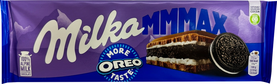 Шоколад молочный MILKA с печеньем Орео, 300г