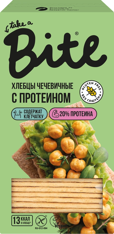 Хлебцы чечевичные TAKE A BITE Хрустящие, с протеином, 100г