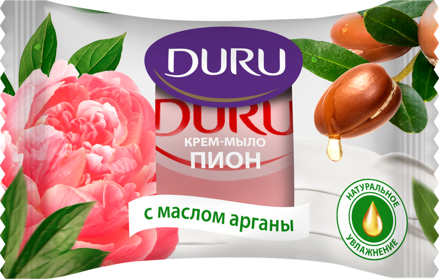 Крем-мыло туалетное DURU Пион с маслом арганы, 80г