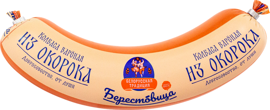 Колбаса вареная БЕЛОРУССКАЯ ТРАДИЦИЯ из окорока, высший сорт, 400г