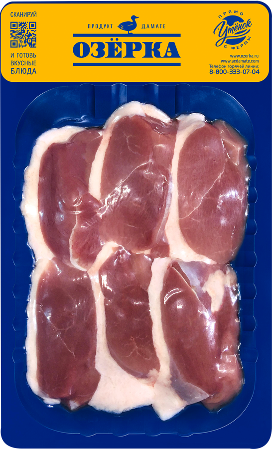 Медальоны из мяса утят ОЗЁРКА бескостные, 510г