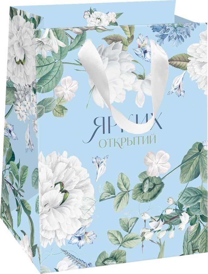 Пакет подарочный ПАКЕТИКО Blue bird, 14,6х11,4х6,4см, Арт. S, предпросмотр