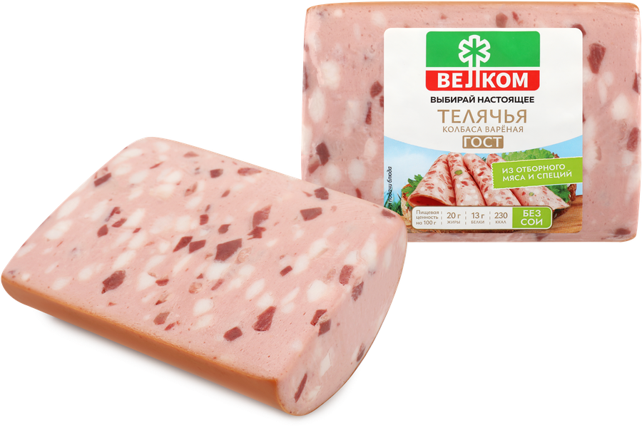 Колбаса вареная ВЕЛКОМ Телячья, 400г