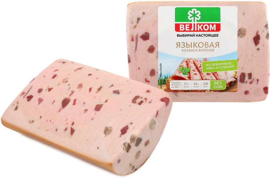 Колбаса вареная ВЕЛКОМ Языковая, 400г