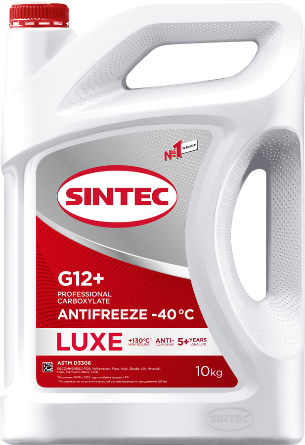 Антифриз SINTEC Luxe G12+ красный до -40, 10кг