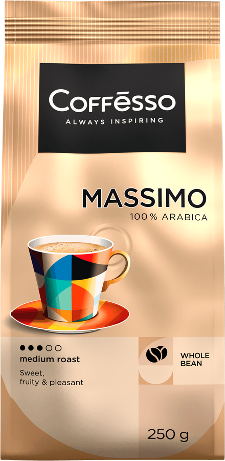 Кофе зерновой COFFESSO Massimo, 250г