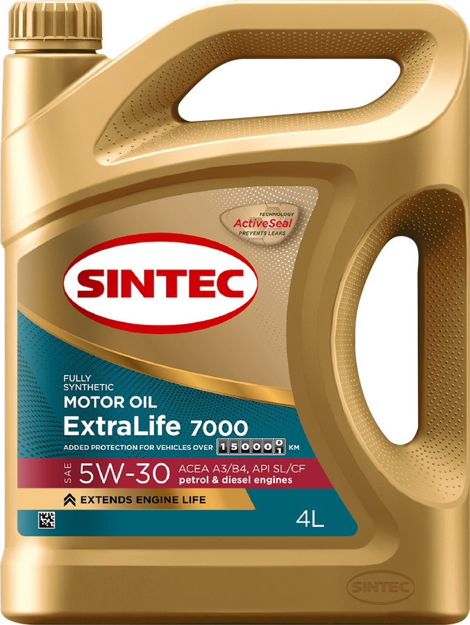 Масло моторное SINTEC ExtraLife 7000 5W-30 A3/B4 SL/CF, 4л