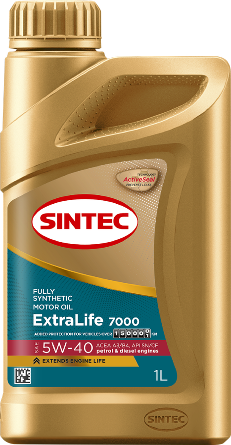 Масло моторное SINTEC ExtraLife 7000 5W-40 A3/B4 SN/CF, 1л