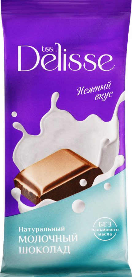 Шоколад молочный DELISSE, 60г