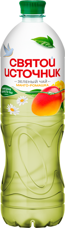 Напиток СВЯТОЙ ИСТОЧНИК Зеленый чай со вкусом Манго, ромашка, негазированный, 1л