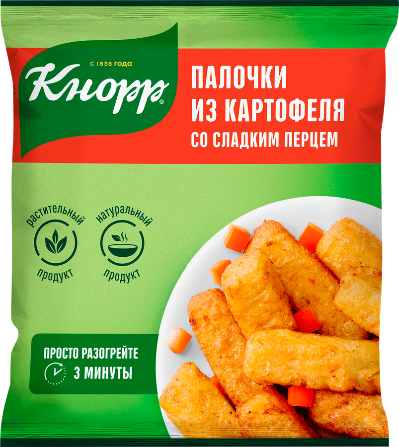 Палочки картофельные KNORR жареные, со сладким перцем, 400г