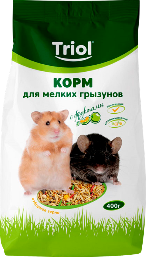 Корм для грызунов TRIOL с фруктами, 400г