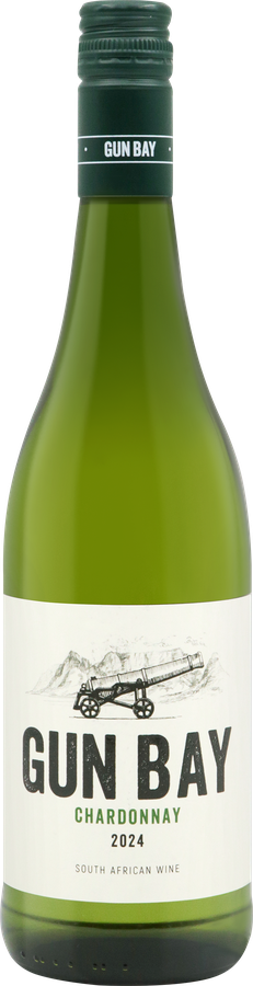 Вино GUN BAY Chardonnay Western Cape сортовое белое сухое, 0.75л
