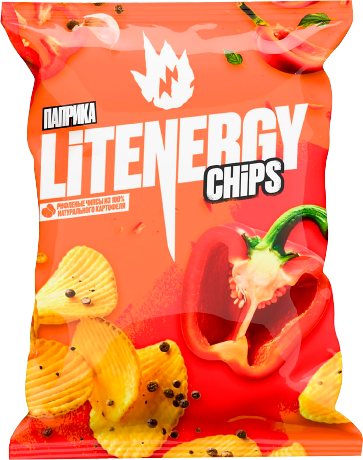 Чипсы картофельные LIT ENERGY Паприка, 120г