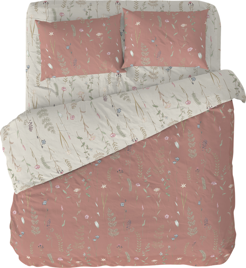 Комплект постельного белья 2-спальный HOMECLUB Fiori, поплин, Арт. HCР2/50корHCР2/70кор