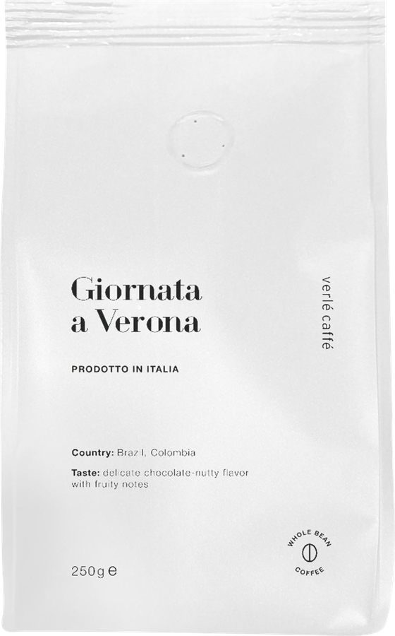 Кофе зерновой VERLE GIORNATA A VERONA обжаренный натуральный, 250г