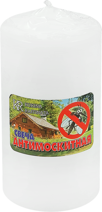 Свеча антимоскитная KUKINA RAFFINATA ароматическая, белая, 169г