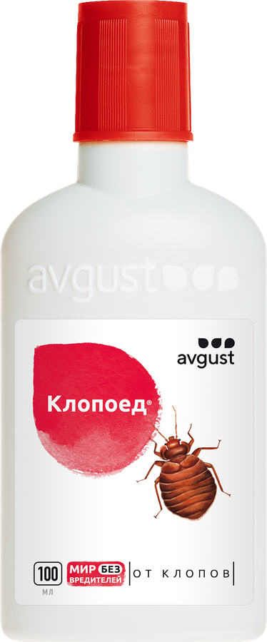 Инсектицид для уничтожения постельных клопов AVGUST Клопоед, Арт. 42000326, 100мл