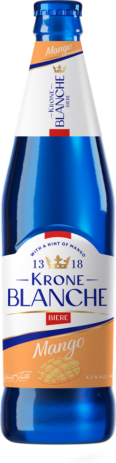 Напиток пивной KRONE BLANCHE BIERE Mango пастер. алк.4,5% ст.