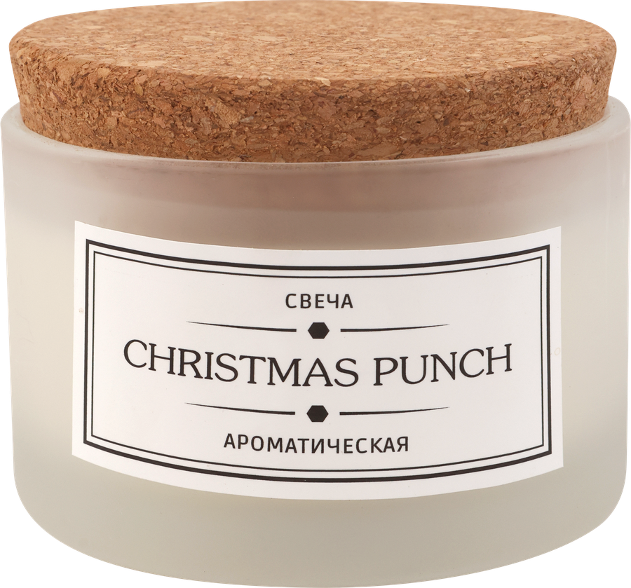 Свеча ароматическая HOMECLUB Christmas punch, в стеклянной банке, парафин, Арт. TLXXH, предпросмотр