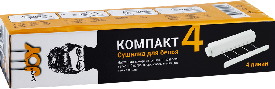 Сушилка для белья Компакт, навесная, роторная, 4 линии, Арт. 11473, предпросмотр