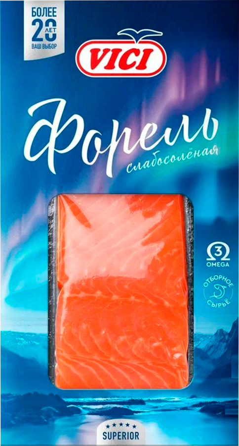 Форель слабосоленая VICI филе-кусок, 200г, превью