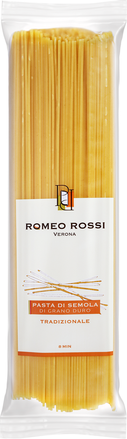 Паста ROMEO ROSSI Spaghetti, из муки твердых сортов пшеницы, 500г
