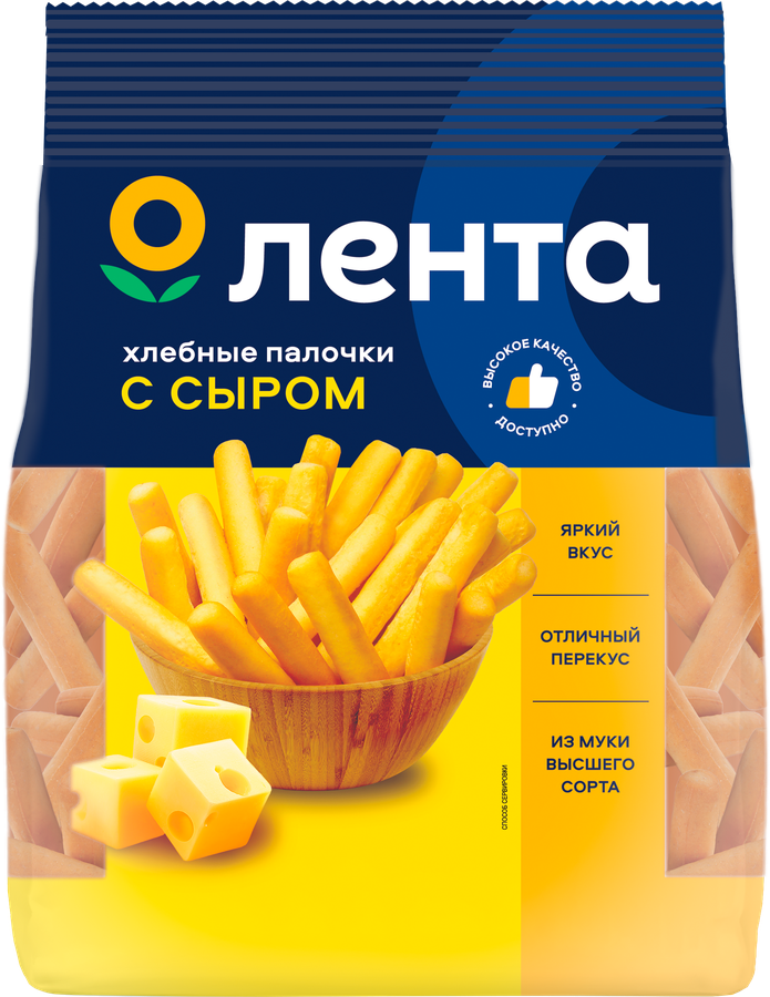 Палочки хлебные ЛЕНТА с сыром, 200г