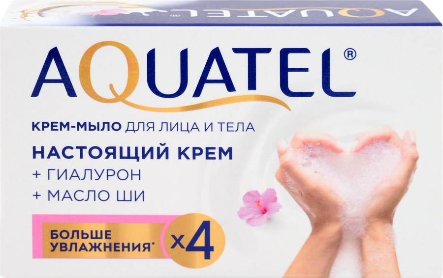 Крем-мыло твердое AQUATEL Кокосовое молочко, 90г