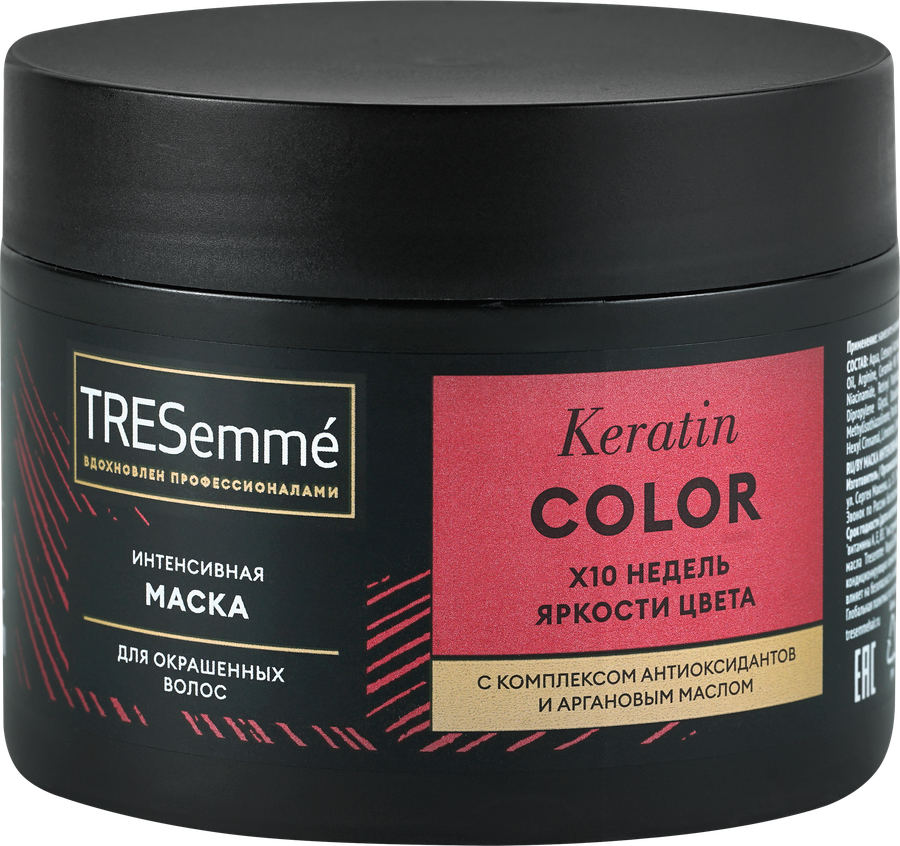 Маска для волос ТРЕСЕММЕ Keratin color интенсивная для окрашенных волос, 300мл
