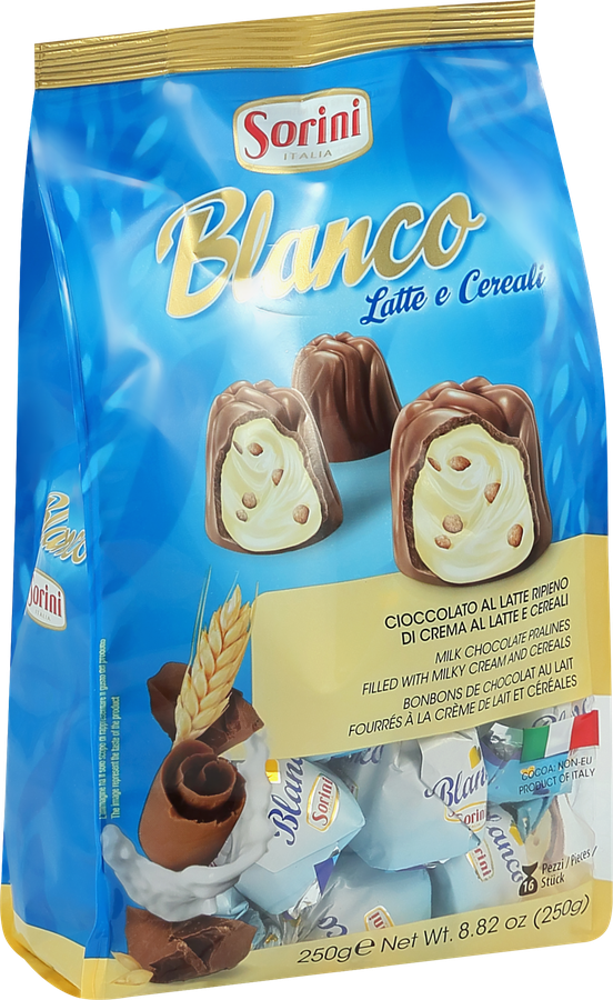 Конфеты HDI Blanco пралине с молочным кремом и злаками, 250г, предпросмотр