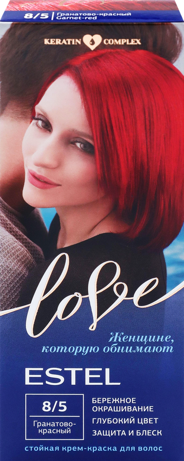 Краска для волос ESTEL Love 8/5 Гранатово-красный, 115г