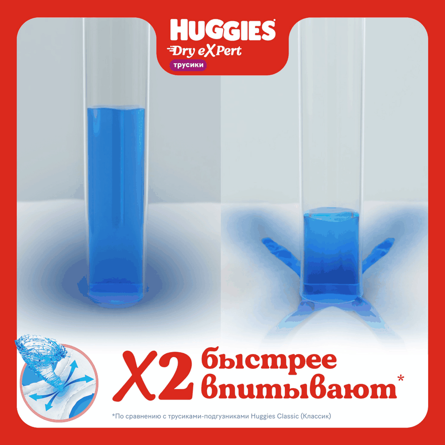 Подгузники-трусики HUGGIES Dry Expert 5 12–17кг, 48шт, превью