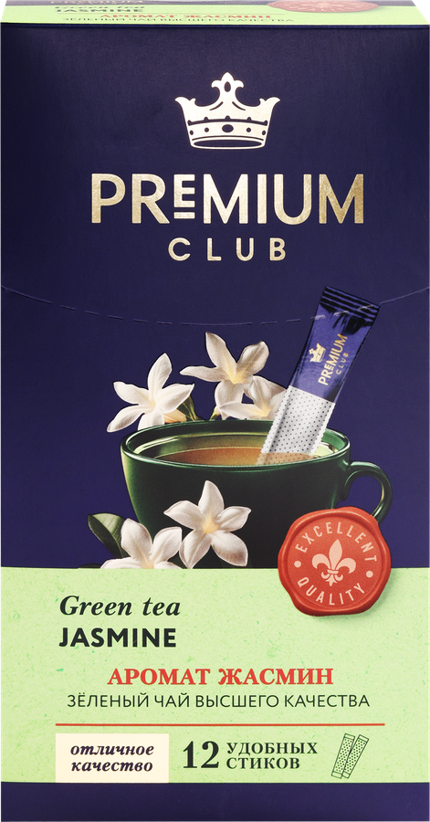 Чай зеленый PREMIUM CLUB с жасмином, 12шт