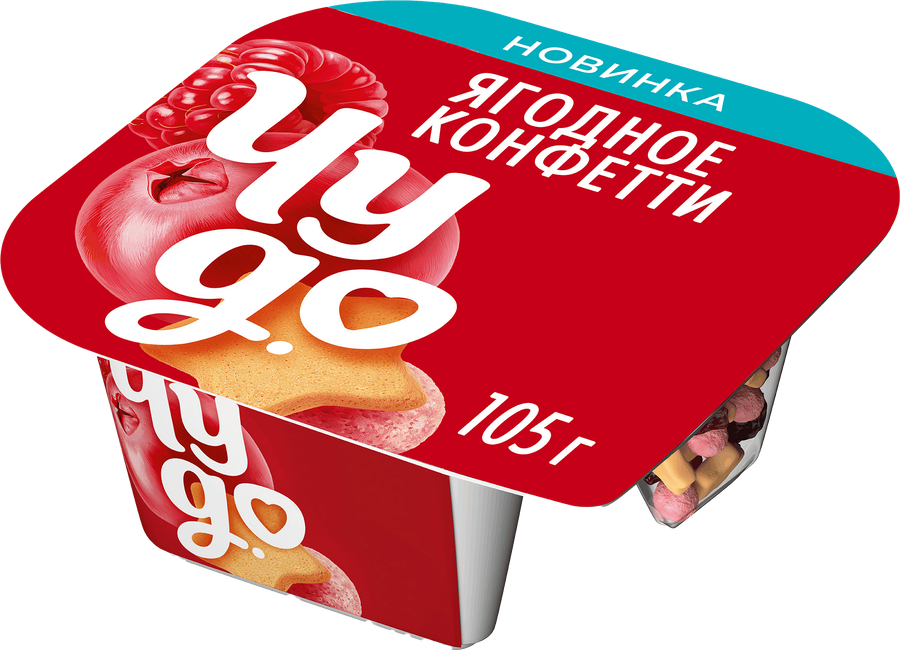Йогурт ЧУДО Ягодное конфетти 4% без змж