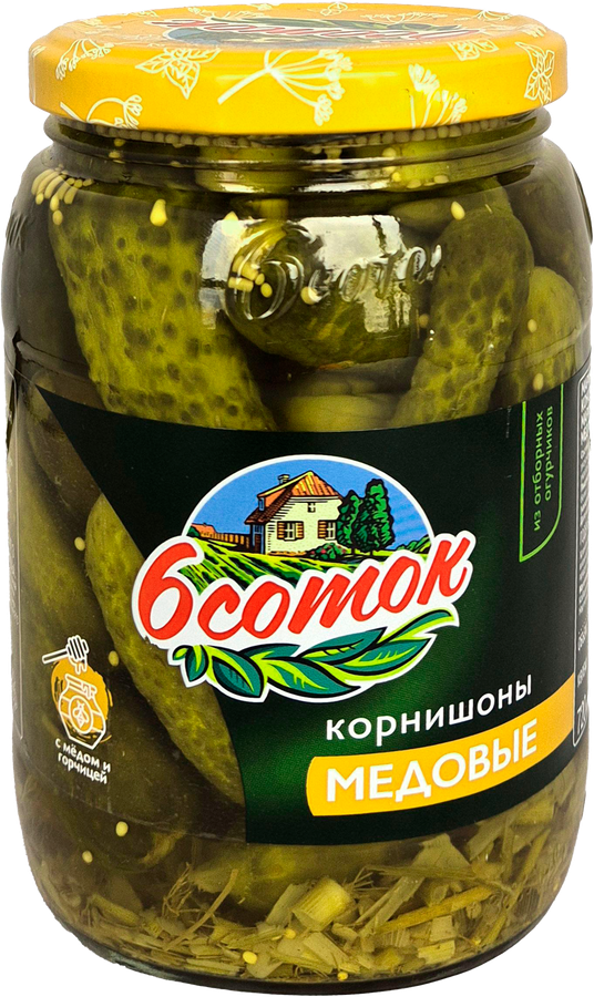 Корнишоны 6 СОТОК Медовые, 720мл