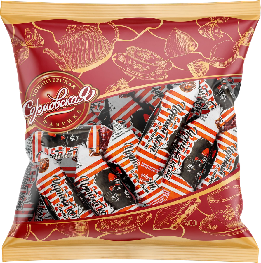 Конфеты СОРМОВО Черный кот, 200г