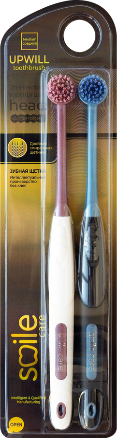 Зубная щетка SMILE CARE круглая для труднодоступных мест, мягкая, 2шт, превью
