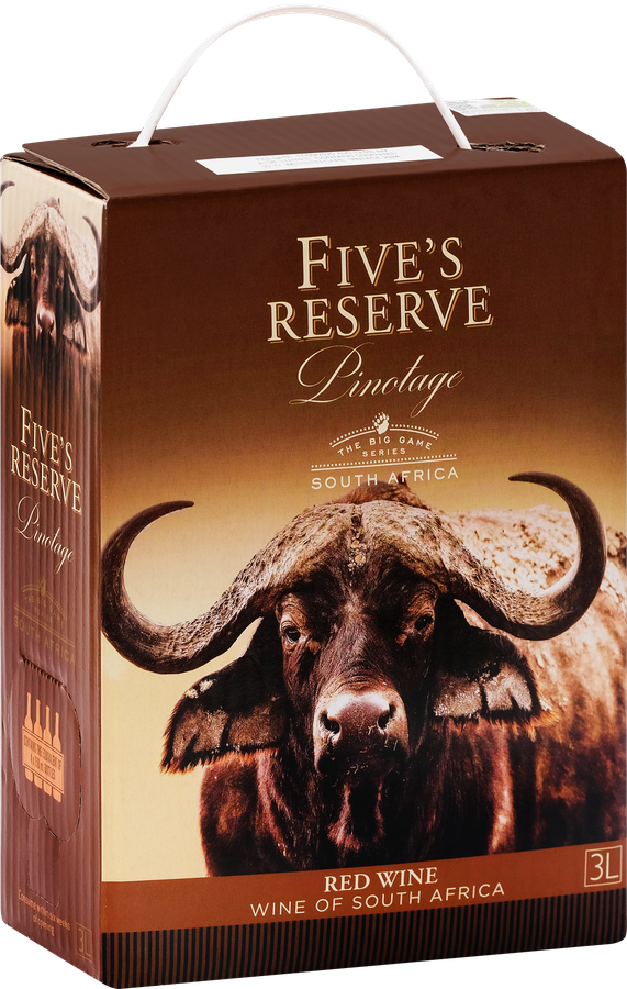 Вино FIVES RESERVE Pinotage красное сухое, 3л, предпросмотр