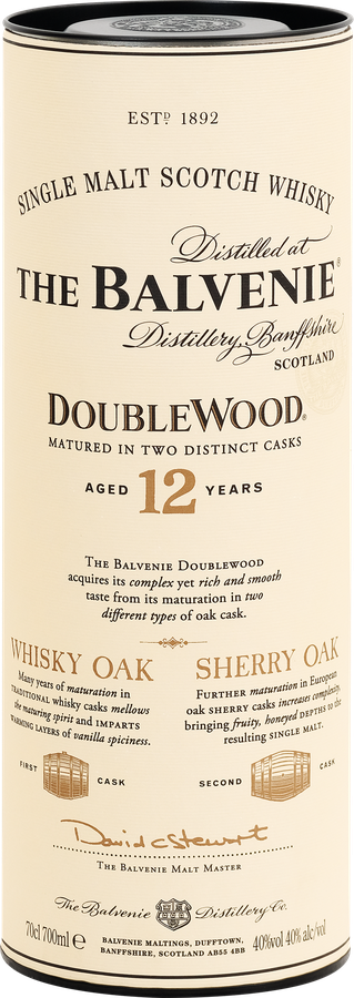 Виски BALVENIE DOUBLE WOOD Шотландский односолодовый 12 лет 40%, п/у, 0.7л, предпросмотр